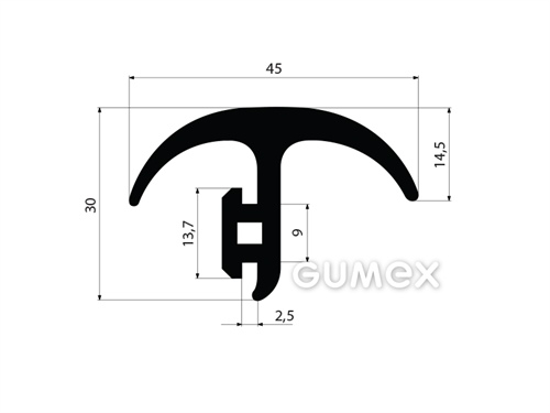 GUMMIPROFILE T-FORM - EPDM